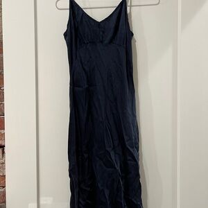 Banana Republic Navy Silk Slip Dress